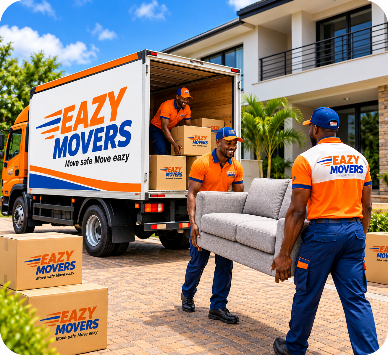 Eazy Movers team handling a move in Nairobi
